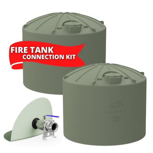 50,000L (2 X 25,000L) RX Plastics Water Tank & Fire Fighting Connection Kit *North Island Only - Rural Water