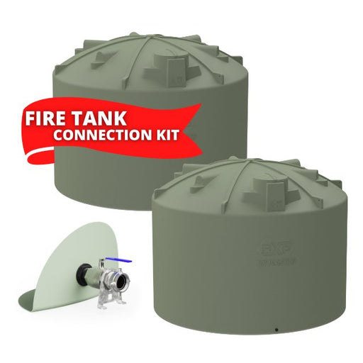 60,000L (2 X 30,000L) RX Plastics Water Tank & Fire Fighting Connection Kit - Rural Water